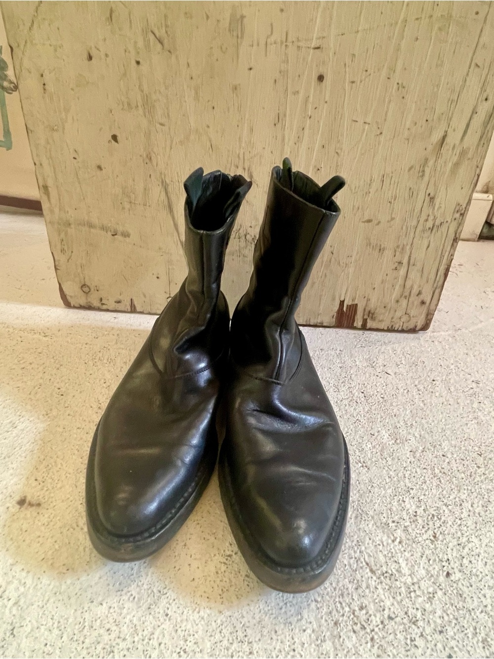 Archival Miu Miu 90s Black Leather Boots
